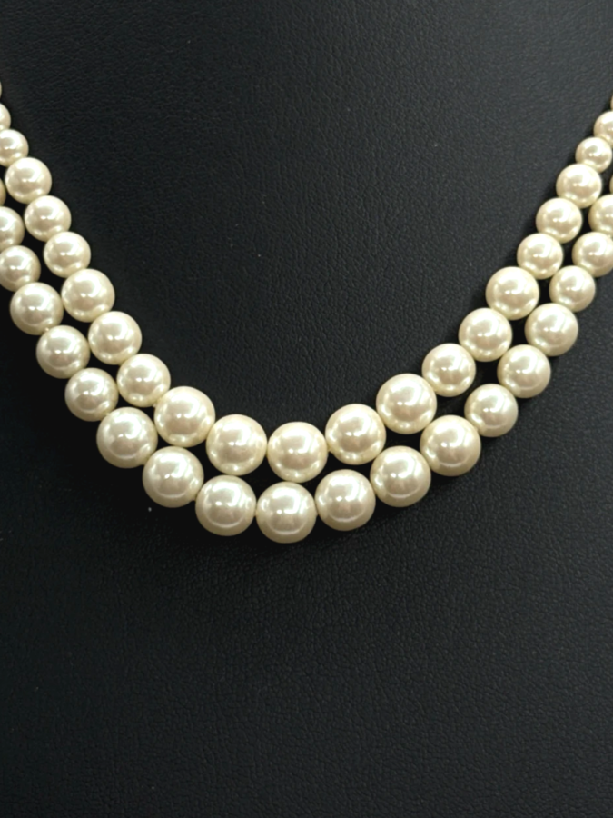 Double Strand Akoya Pearl Necklace