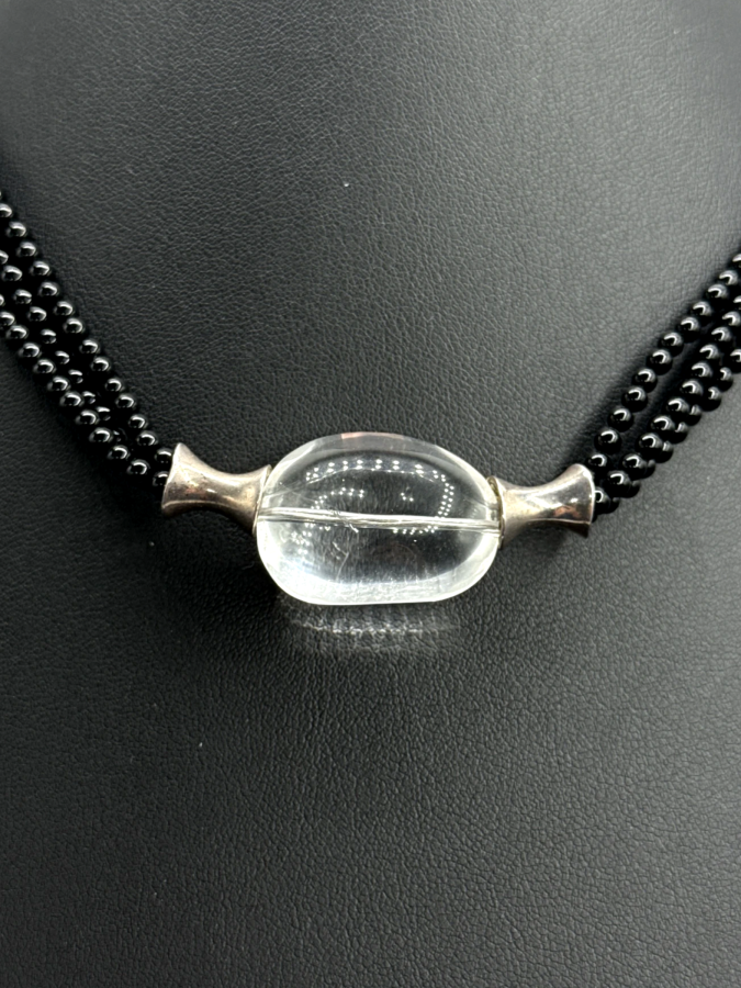 Silver toggle necklace