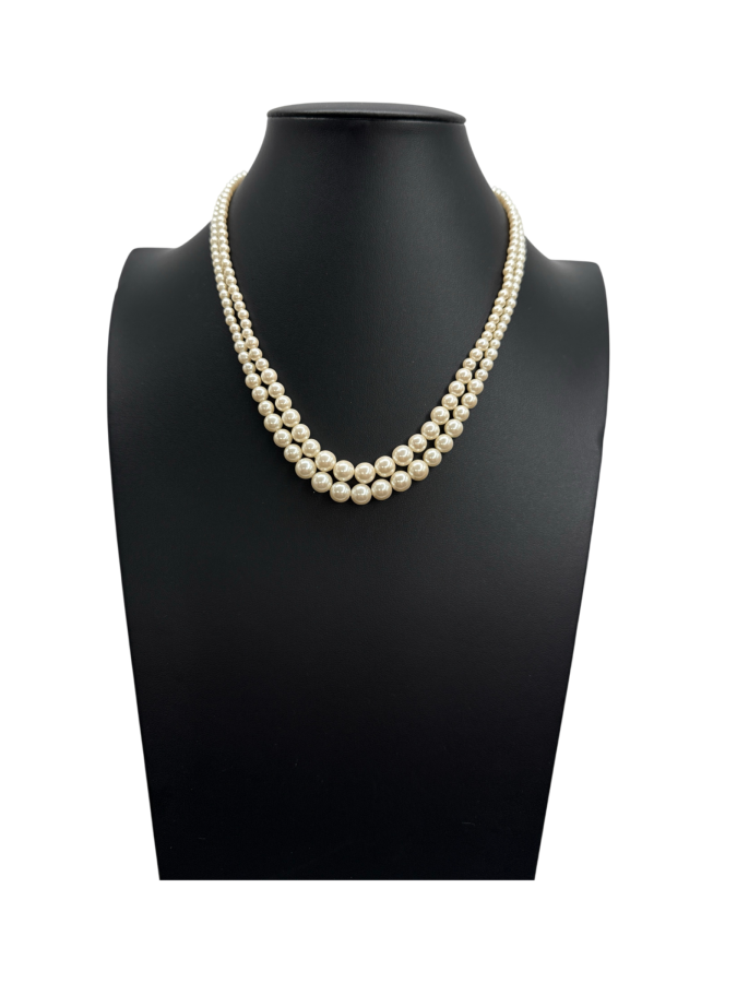 Double Strand Akoya Pearl Necklace