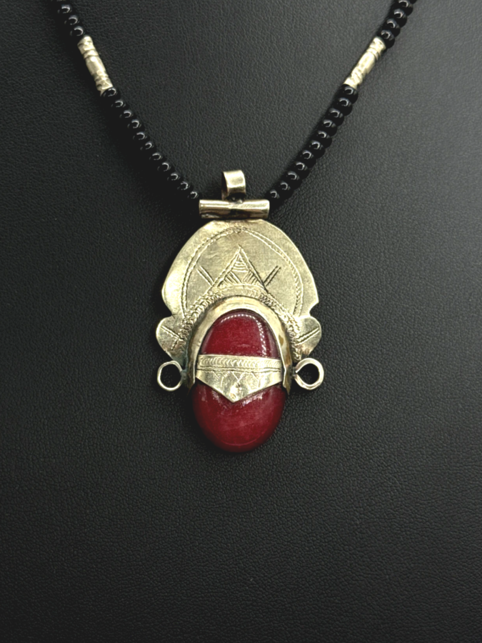 Carnelian bead necklace