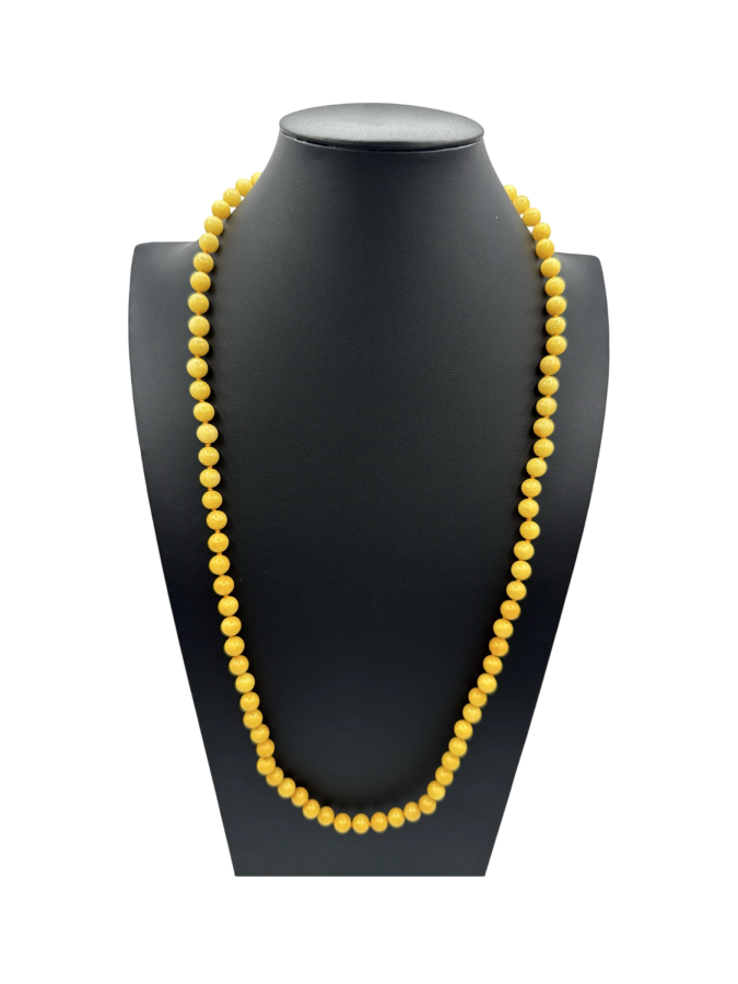 Yellow Agate Beaded Necklace