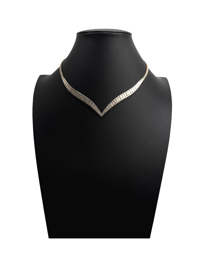 Sterling Silver Chevron Necklace