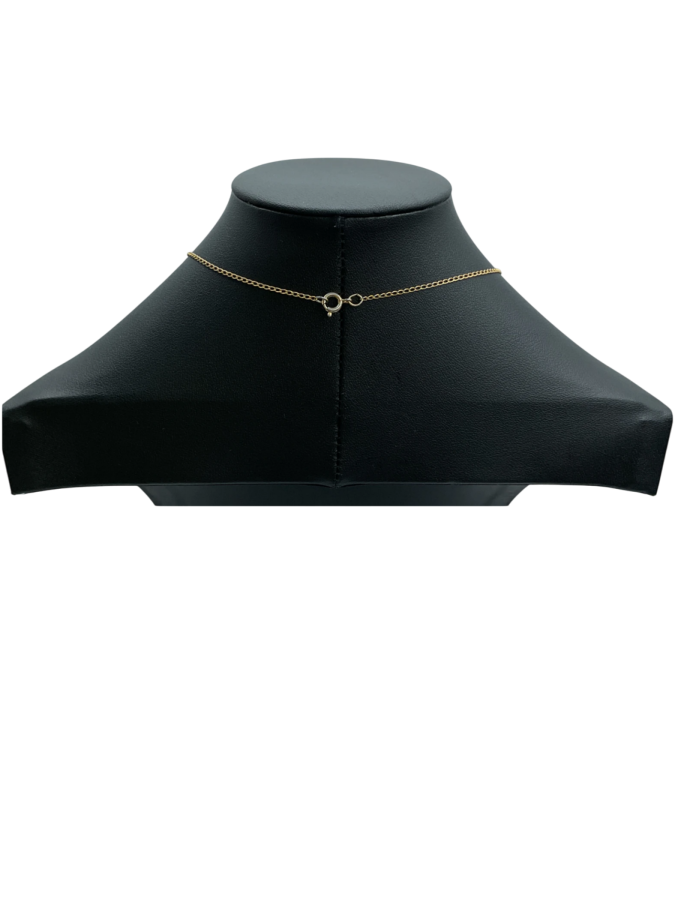 Gold Pendant Necklace with Initial Monogram