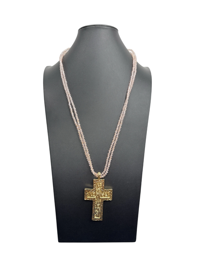 Gold cross pendant