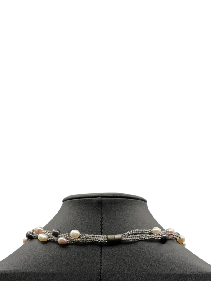 Pink pearl necklace