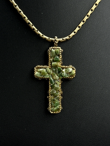 Green Cross Necklace