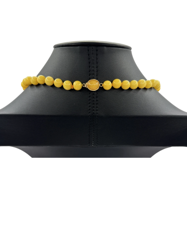 Yellow Agate Beaded Necklace