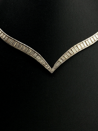 Sterling Silver Chevron Necklace