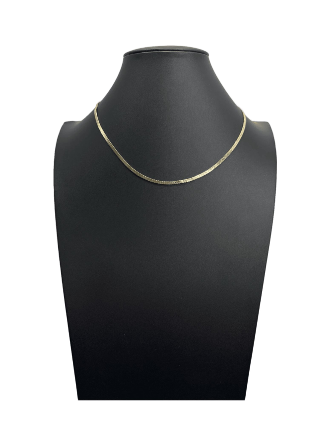 Elegant Gold Herringbone Chain Necklace