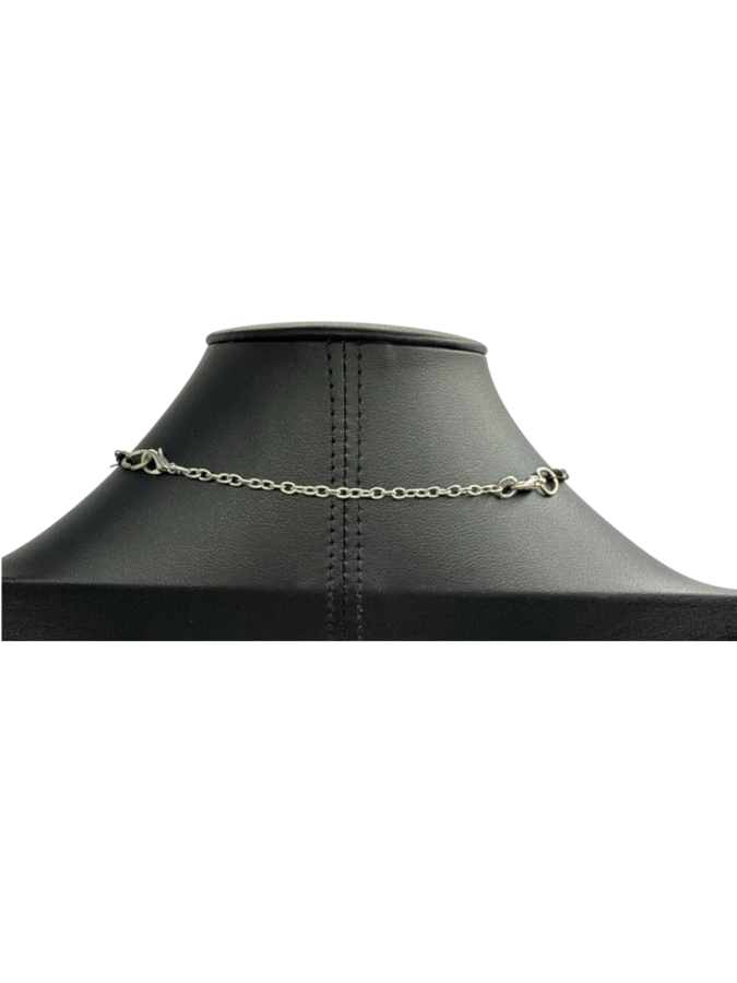 Silver Necklace with a Square Pendant