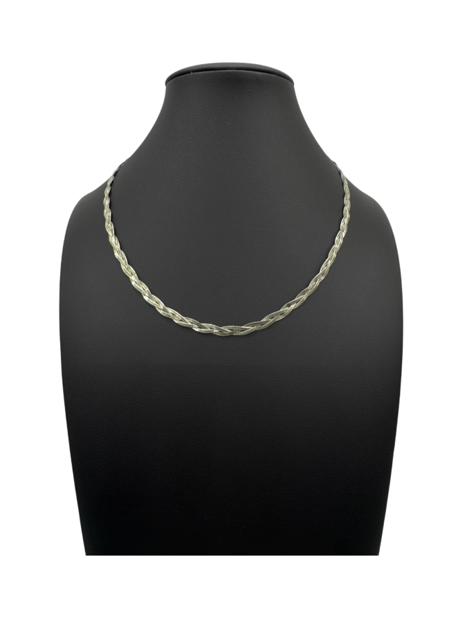 Flat rope chain necklace