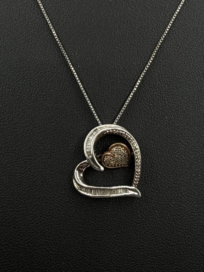 Elegant Sterling Silver Heart-Shaped Pendant