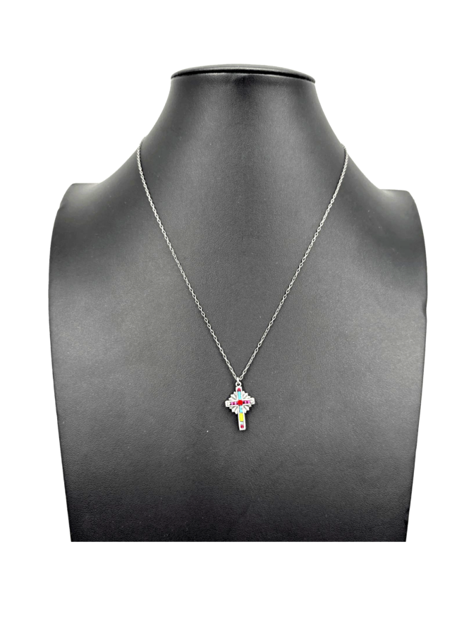 Multi Color Cross Necklace