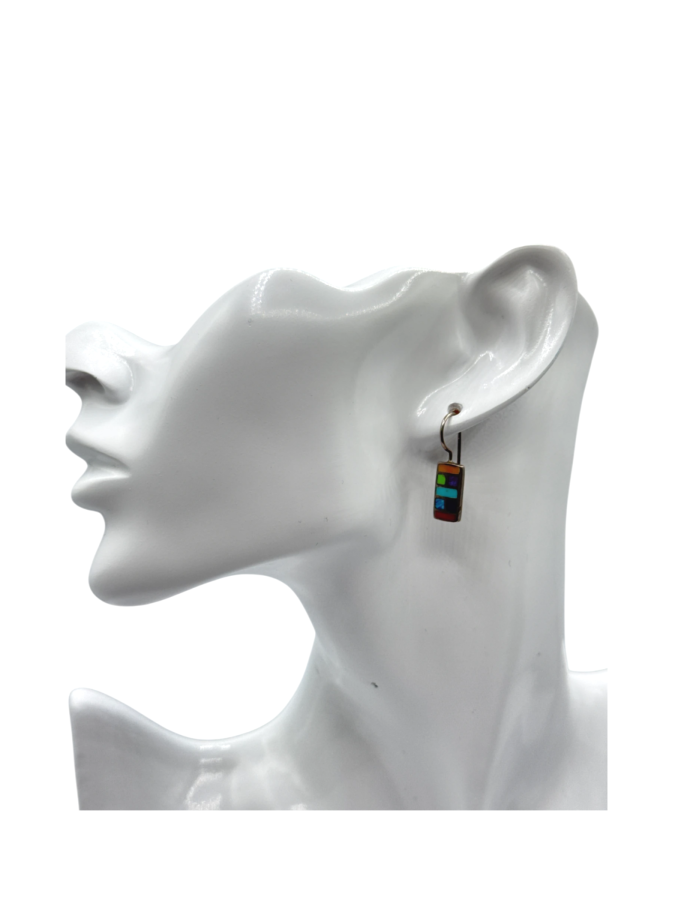 925 Sterling Silver Mosaic Earrings