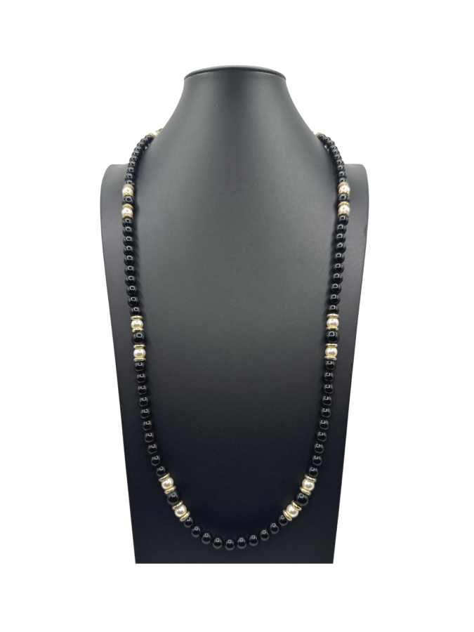 Black and White Beaded Necklace