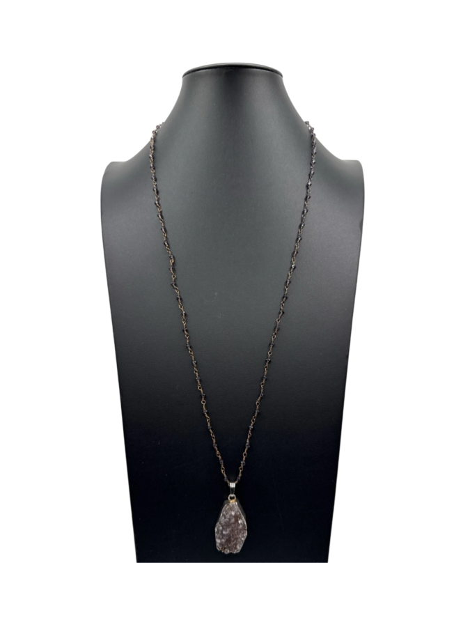 Stunning purple stone pendant