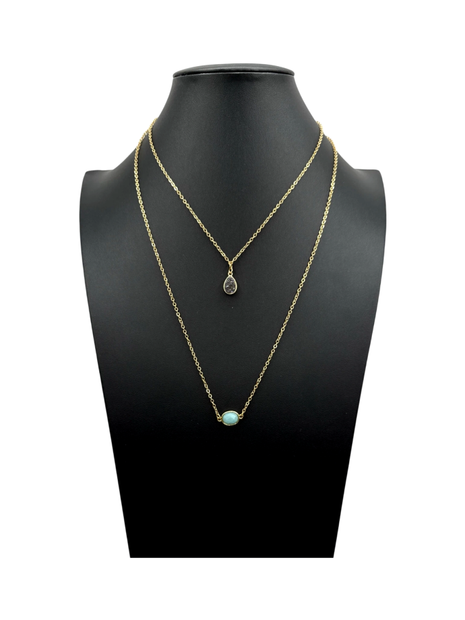 Elegant Necklace with Teardrops pendants