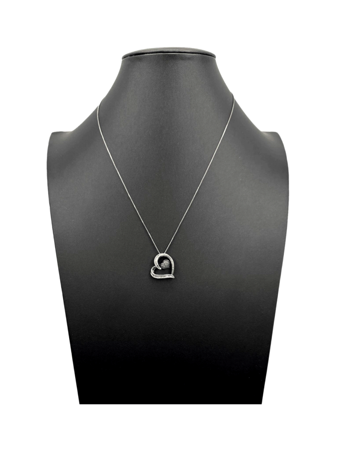 Elegant Sterling Silver Heart-Shaped Pendant