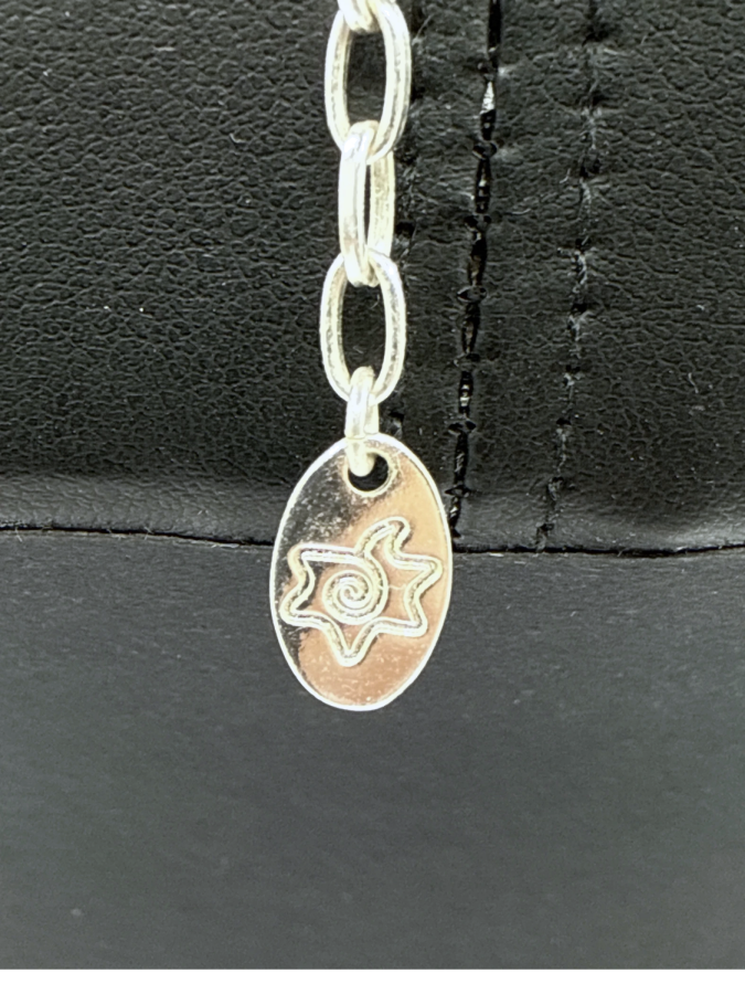Blue Leather Pendant Necklace