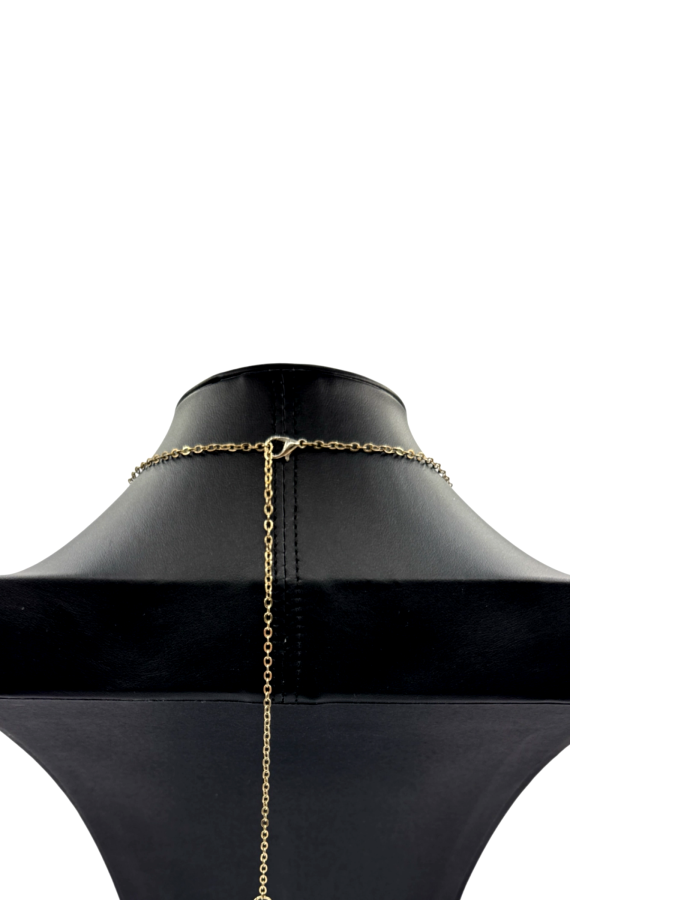 Elegant vintage red stone pendant necklace