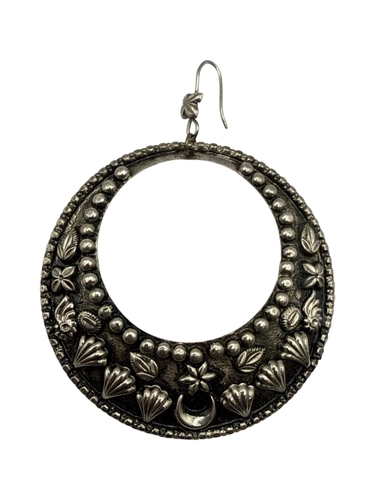 Vintage silver hoop earrings