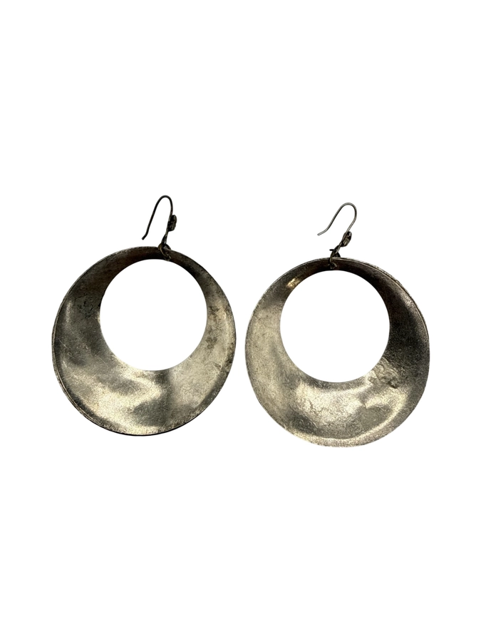 Vintage silver hoop earrings